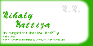 mihaly mattiza business card